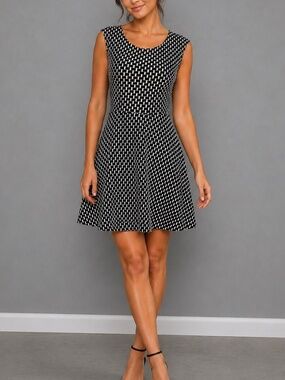 Candie's Geometric Black/White sleeveless Asymmetrical Dress Size XS